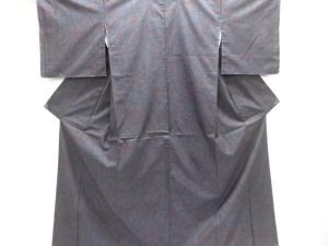 未使用品　組紐模様織り出し本場泥大島紬着物(5マルキ)